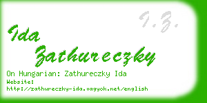 ida zathureczky business card